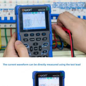 HDS120/160 Handgehaltenes Digitales Oszilloskop-Multimeter 4,5-stellig True RMS 1MHz Bandbreite CATIII 1000V Anti-Burn - Product Image 2