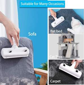 Herramienta de Aseo Reutilizable con Rodillo Autolimpiante de ABS Sólido y Mango Desmontable para Eliminar el Pelo de Mascotas - Product Image 4