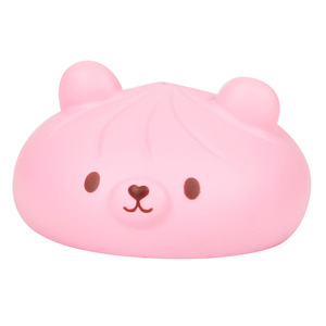 <b>Pink</b> <b>Bear</b> Head Bread Slow Rebound Toy Play Food For Kids 2 To 4 Years TPE Material Unisex - Product Image 1