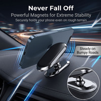 Support de téléphone magnétique pliable pour voiture, support de tableau de bord, support magnétique pour grille d'aération, compatible avec GPS, compatible avec iPhone