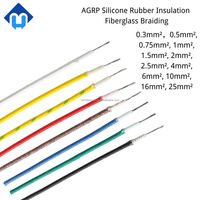 1,5mm 2,5mm 4mm 6mm 10mm Hitzebeständiger Flexibler Silikon-Isolierter Glasfaser-Geflechteter Draht für Industrielle Heizmaschinen