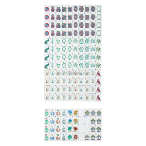 Ensemble de carreaux acryliques de Mahjong américain <span class=keywords><strong>orange</strong></span> moderne portable à 4 couches pour divertissement familial Ensemble de Mahjong gravé - Product Image 5