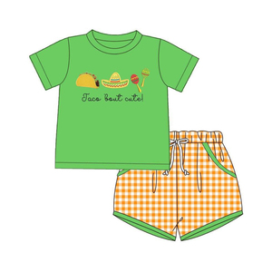 Conjuntos de Ropa Casual de Verano para Niñas con Estampado de Tacos, Pantalones Cortos y Pelele de Burbujas para Bebés, Ropa a Juego para Hermanas - Product Image 2
