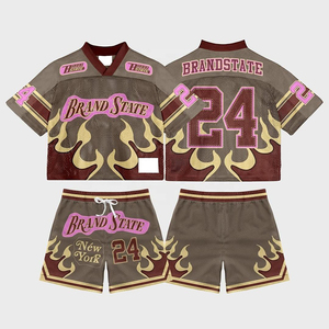 Groothandel Custom Full Print Streetwear American Retro Voetbal Jersey Hoge Kwaliteit Sublimatie Mesh Boxy Ademende Truien - Product Image 2