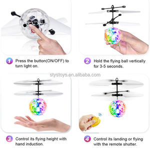 Mejores Regalos para Niños Bola Voladora con Sensor de Mano Eléctrica con Luz <span class=keywords><strong>Mini</strong></span> Helicóptero RC <span class=keywords><strong>Robot</strong></span> <span class=keywords><strong>Volador</strong></span> Juguetes con Sensor de Inducción para Niños - Product Image 3