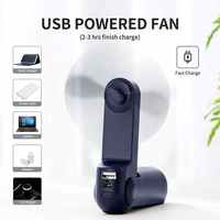 Petite batterie rechargeable usb portable électrique, poche personnalisée pratique, pliable, mini ventilateur de poche à piles