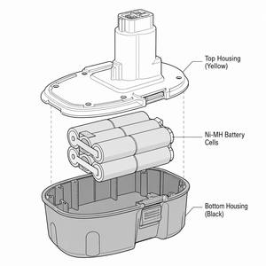 Paquete de Baterías Recargables de 18V Ni-MH Compatibles con las Herramientas Eléctricas DC9096 DW9095 DW9096 DW9098 DE9039 DE9095 DE9096 DE9098 - Product Image 4
