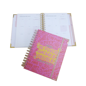 2023 planificador de belleza impreso personalizado Agendas tamaño A5 libro de práctica de maquillaje tela PP Material de cubierta hilo costura sillín costura - Product Image 6
