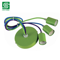 Plafonnier suspendu en silicone coloré, support de lampe E27, bricolage pour plafond