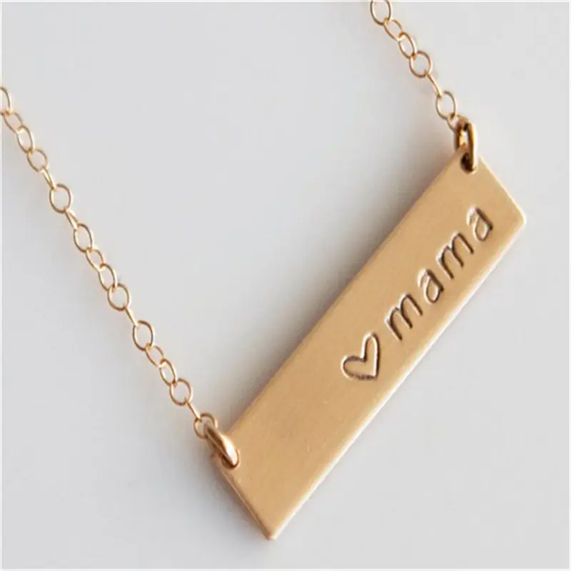 Bijoux minimaliste en acier inoxydable 18K or, collier avec lettres pour maman, personnalisé, cadeau pour fête des mères, offre spéciale