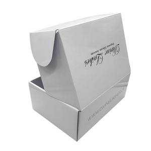 免费设计定制徽标环保UV白色瓦楞纸邮寄包装盒用于睫毛条 - Product Image 4