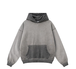 Sweat-shirt à capuche unisexe vintage personnalisé à dégradé de couleurs, style streetwear, confortable pour l'hiver, respirant, en tissu French Terry - Product Image 1