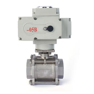 Válvula de Bola Eléctrica de Tres Piezas Dongqi Q911F-16P DN15 20 25 32 40 para Control de Agua y Gas, Compatible con OEM - Product Image 1