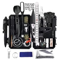 Boîte à outils multifonctionnelle imperméable et durable pour la survie en plein air, ensemble de camping 60-en-1, kit d'urgence SOS sur le terrain