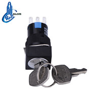 Interrupteur à bouton-poussoir carré autobloquant XDL16-11YF avec protection IP65 10A 220V pour équipement électrique
