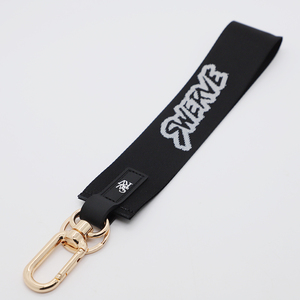 LLavero de pulsera de tela Jacquard estilo OEM <span class=keywords><strong>LuLu</strong></span>, cordones de etiqueta de aire, correa para llave, Mochila deportiva para Yoga, llaveros colgantes - Product Image 6