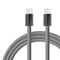 Cargador Ultra Rápido USB C de Marca Privada OEM, 67W, Bajo MOQ, Cable Retráctil de Nailon de 2 Metros para Teléfono Móvil Android, Transferencia de Datos, 120W, 100W