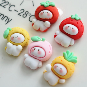 การ์ตูนผลไม้ตุ๊กตาอุปกรณ์เสริม diy เคสโทรศัพท์หัวพินเชือกกรอบรูปจี้ตกแต่งลูกปัดพลาสติกเรซิ่น Charms - Product Image 4