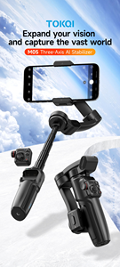 Estabilizador de <span class=keywords><strong>Gimbal</strong></span> de <span class=keywords><strong>3</strong></span> <span class=keywords><strong>Ejes</strong></span> Antivibración M05 con Extensión de 184 mm, Control Remoto Desmontable, Soporte Flexible para Teléfono para Escritorio - Product Image 2