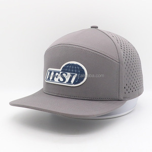 Oem 7 Panel Mesh Sporty Style Baseball Hat with Custom Rubber Logo Unisex Four Season Casual Wear - Product Image 2