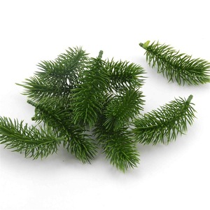 Aiguilles de pin artificielles 6cm 8cm 10cm 12cm, décoration végétale verte, branches pour arrangements floraux DIY, utilisation en intérieur - Product Image 1