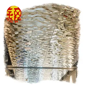 리플 물 패턴 금속 천장 디자인 스테인리스 방수 천장 시트