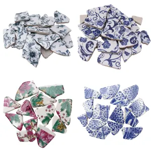 Best Selling Porcelain Irregular Art Bulk Broken Diy Mosaic Ceramic Pieces Crafts Tiles