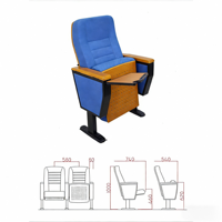 Chaise de conférence moderne pour auditorium scolaire, mobilier de théâtre, siège en rangée pour salle de classe, hauteur réglable, en tissu, vente directe usine