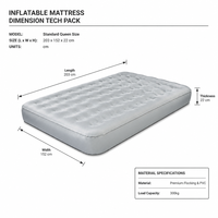 Lit gonflable double automatique personnalisé, matelas pneumatique en toile épaissi et surélevé pour le camping et la maison