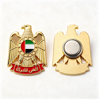 Épinglette personnalisée Faucon des Émirats Arabes Unis en alliage de zinc, emblème national de Dubaï, badge métallique en émail souple, souvenir, vente en gros, logo personnalisé