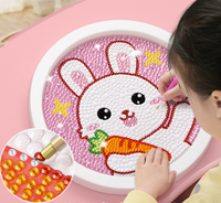 Le plus récent ensemble de peinture au diamant bricolage avec cadre blanc jouets de dessin éducatifs jouets en pâte créative pour les enfants