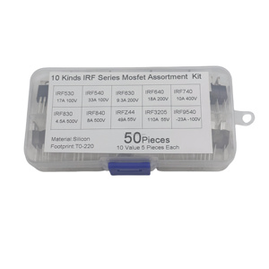 50 cái 10 loại bóng bán dẫn MOSFET Bộ phân loại irfz44n irf530n irf540n irf630n irf640n irf640n irf830n irf840 irf3205 irf9540n - Product Image 1