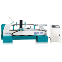 Haute performance de coût CK-1510A personnalisé 4kw 5kw automatique bois jouet en bois faisant la machine queue de billard cnc tour à bois