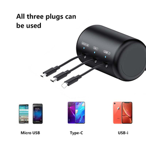 Stazione di Ricarica Retrattile 3 in 1 per Sedile Posteriore <span class=keywords><strong>Auto</strong></span>, Dock di Ricarica Rapida per Passeggeri di Taxi e Automobili - Product Image 5