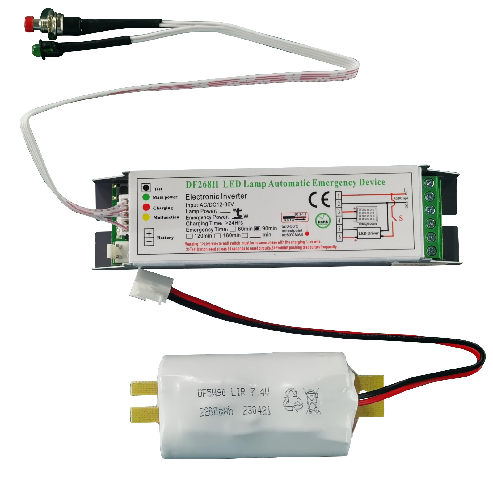 AC/DC 24V 36V 48VLEDライトドライバー充電式バッテリーパック