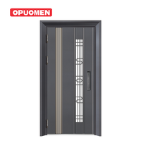 Porte d'entrée de sécurité en aluminium sur mesure, moderne, pour extérieur, prévention des incendies 3h, pour villa et hôtel