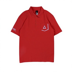 เสื้อโปโลชาย สกรีนโลโก้ได้ เสื้อโปโลลำลอง สีพื้น ระบายอากาศดี แขนสั้น รับผลิตตามแบบ (OEM) ขายส่ง คุณภาพสูง - Product Image 1