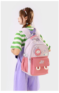 Large Capacity Casual Student <b>Backpack</b> New Trend Colorful Cute School Bag for Primary Middle Students Girls' School Bag - Product Image 3