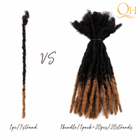 Vendita all'Ingrosso 4-30 Pollici 0,4cm 1B-30 #   Interlock Locs 100% Capelli Umani Veri, Estensioni Dreadlock Permanenti Fatte a Mano, Direttamente dalla Fabbrica