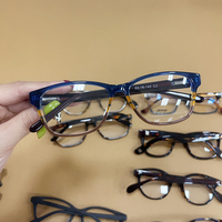 Montures de lunettes optiques en acétate mélangé en gros, en stock, pour hommes et femmes, style classique, Monturas Ópticas