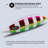 150g 200g 250g 프린트된 새로운 지깅 루어 슬로우 피치 지그 야광 금속 지그 바닷물 낚시 하드 베이트 인조 미끼 브림 낚시용 미끼