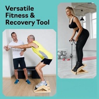 Planche d'équilibre professionnelle en bois antidérapante pour exercices de torsion et renforcement musculaire – Équipement de fitness carré essentiel