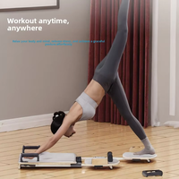 Nouvelle Machine de Pilates Multifonctionnelle Mini Portable en Cuir PU Chêne, Lit de Pilates Cadillac pour Femme, Utilisation à Domicile/Studio, Yoga