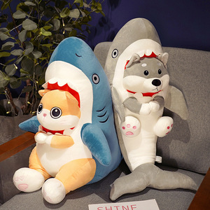 40/70/100cm Funny Shark Dogs & <b>Cat</b> Doll Plush Toys Bed Pillow Mock Doll Plush Toy Pillows Sleeping Dolls Gifts for <b>Kid</b> - Product Image 2