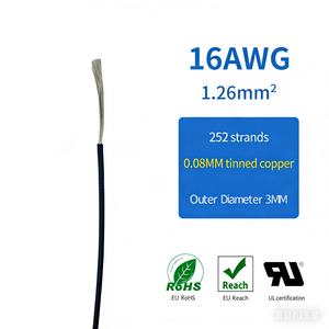 Электрический провод силиконовый 16AWG, гибкий медный провод 1.4мм², одножильный, высокотемпературный, 16 калибр - Product Image 2