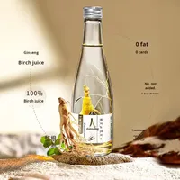Boissons végétales naturelles stérilisées à faible teneur en gras à base de racine entière de bouleau de la montagne de Changbai, en bouteille de verre, en vrac, pour importateurs mondiaux