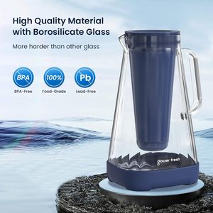 <span class=keywords><strong>Carafe</strong></span> <span class=keywords><strong>filtrante</strong></span> pour cuisine domestique Glacier Fresh avec membrane UF 0,2 micron et charbon actif, <span class=keywords><strong>en</strong></span> <span class=keywords><strong>verre</strong></span>, pour la maison et le bureau - Product Image 3