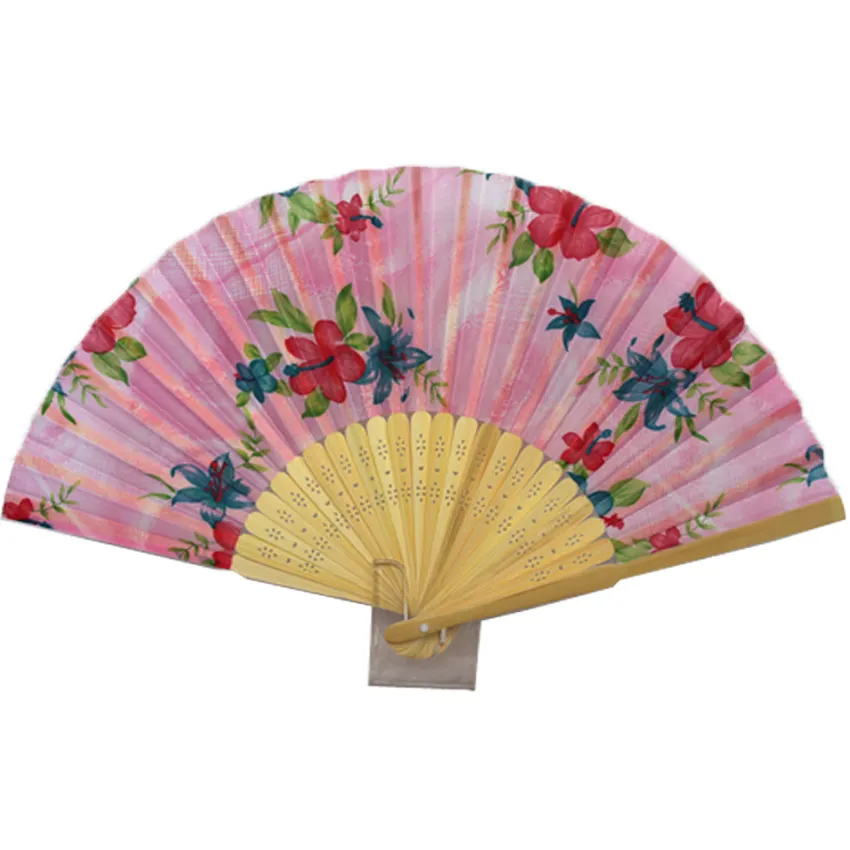 Wholesale 21cm hand fans custom printed foldable fan silk hand fans