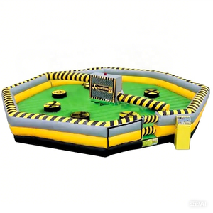 2026 Populaire Parcours d'obstacles gonflable commercial interactif pour équipes, avec jeu Meltdown et Meltdown mécanique rotatif - Product Image 3