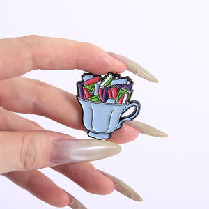 Zo Veel Boeken Zo Weinig Tijd Email Pin Lezen Liefhebber Metalen Broche Revers Rugzak Badge Sieraden Geschenk Groothandel - Product Image 4